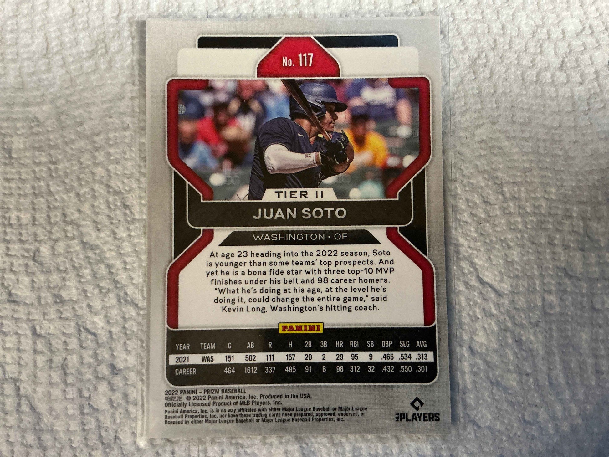 2022 Panini Prizm #117 Juan Soto Card