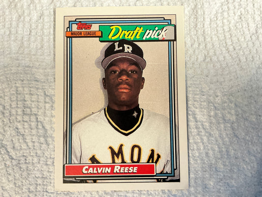 1992 Topps #714 Calvin Reese RC Card