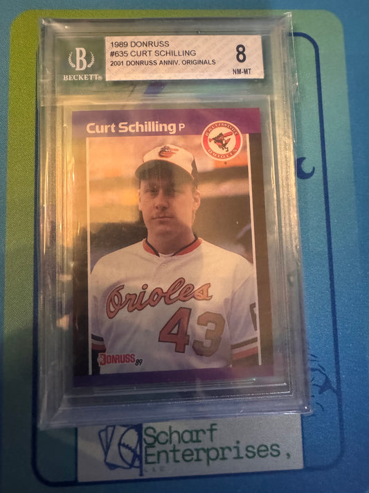 1989 Donruss #635 Curt Schilling BGS 8 Card