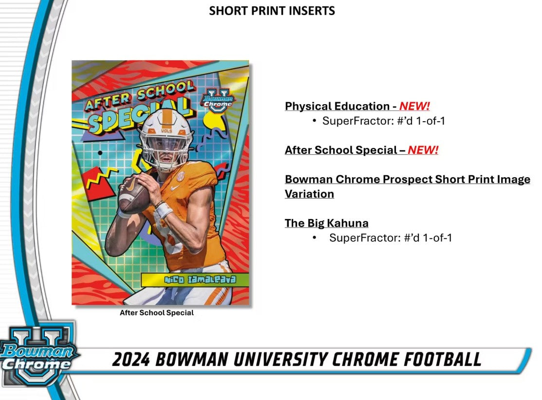 2024 Bowman University Chrome Football Hobby Box