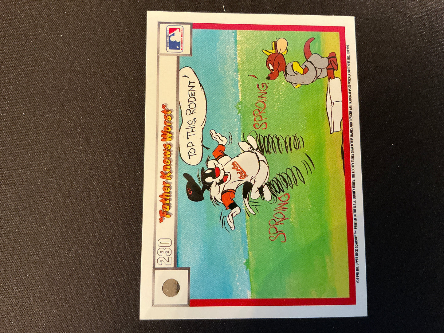 Tarjeta de papá sabe lo peor de Upper Deck Comic Ball n.° 221/230 de 1990