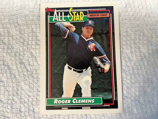 1992 Topps #405 Roger Clemens AS Card