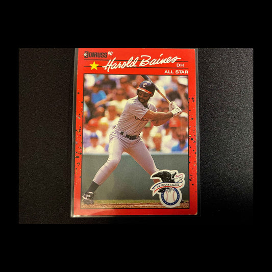 1990 Donruss #660 Harold Baines No . after INC Error Card - front