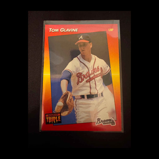 1992 Donruss Triple Play #7 Tom Glavine Card - front