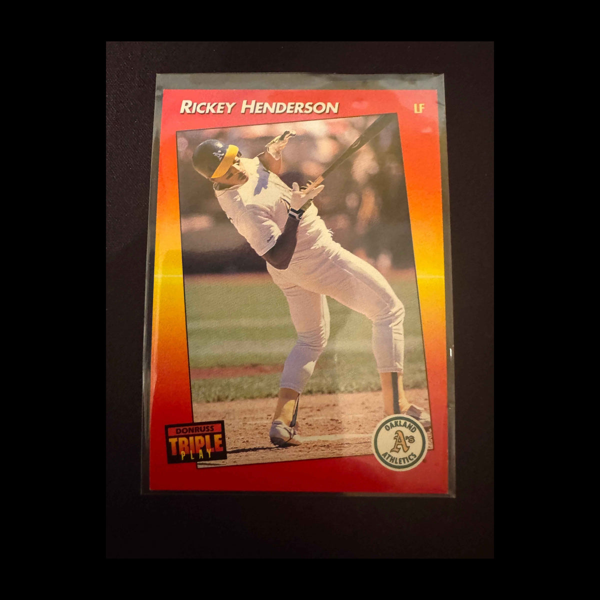 1992 Donruss Triple Play #63 Rickey Henderson Card - front