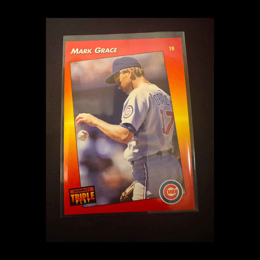 1992 Donruss Triple Play #114 Mark Grace Card - front