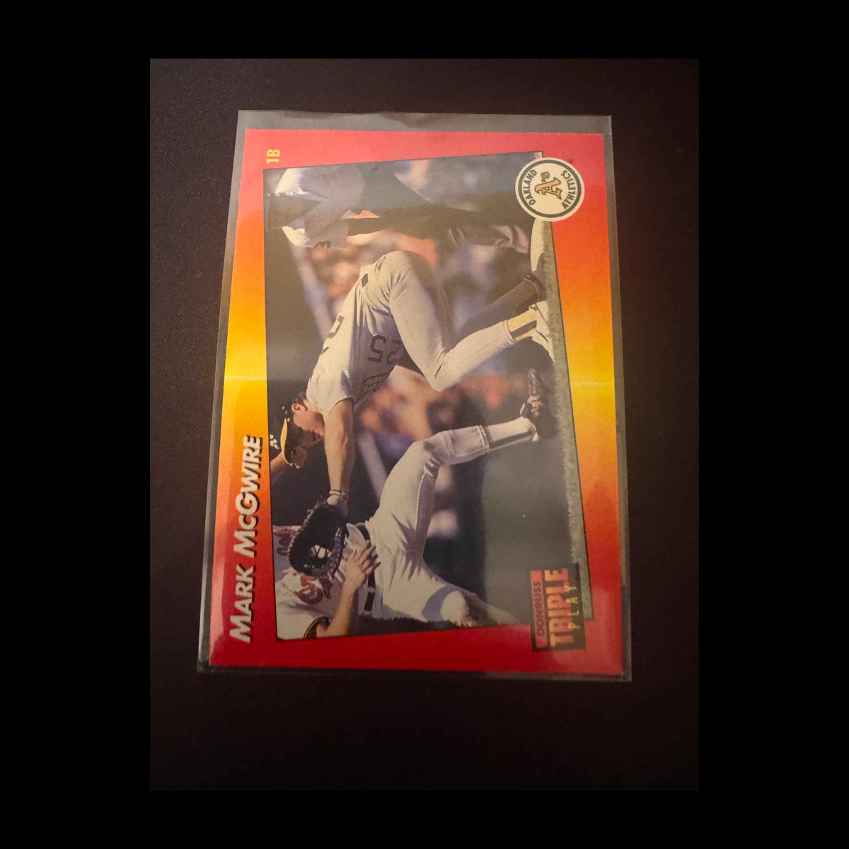 1992 Donruss Triple Play #262 Mark McGwire Card - view 3