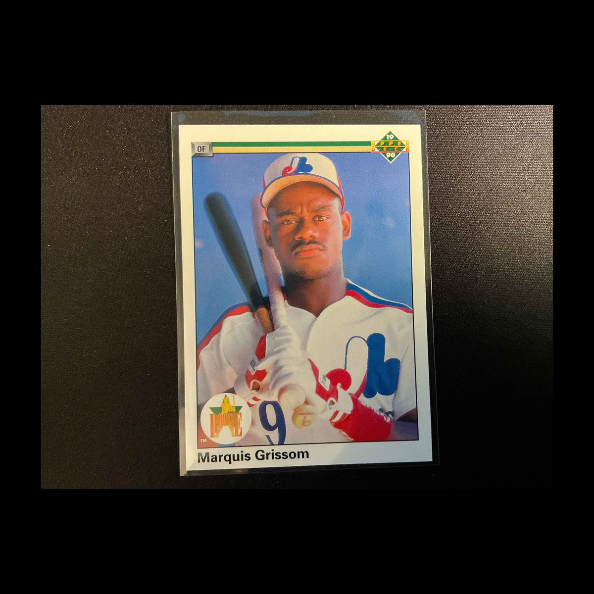 1990 Upper Deck #9 Marquis Grissom Rookie (RC) Card - front