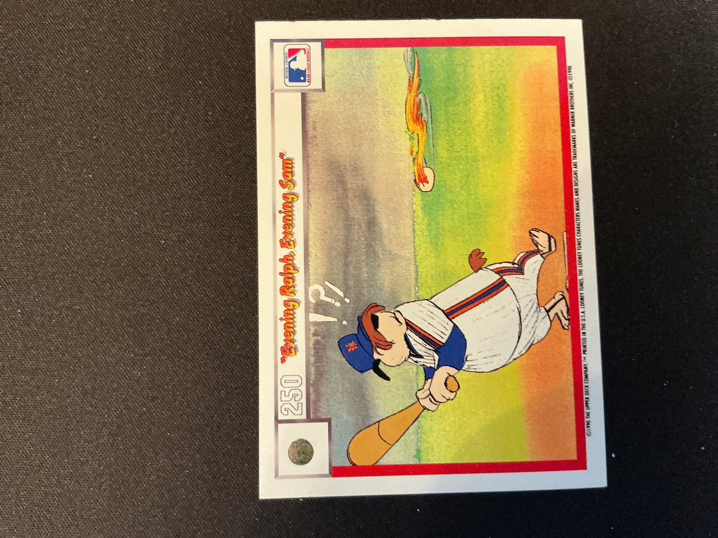 Tarjeta Upper Deck Comic Ball n.° 235/250 de Ralph el Bueno, Sam el Bueno de 1990