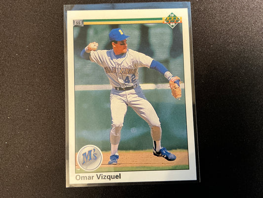 Tarjeta de Omar Vizquel n.° 233 de Upper Deck de 1990