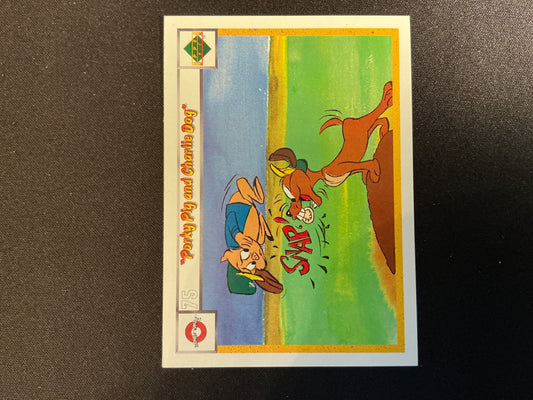 1990 Upper Deck Comic Ball #75/90 Porky Pig/Charlie the Dog Card