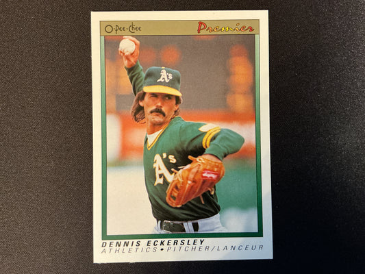 1991 Tarjeta O-Pee-Chee Premier #38 Dennis Eckersley
