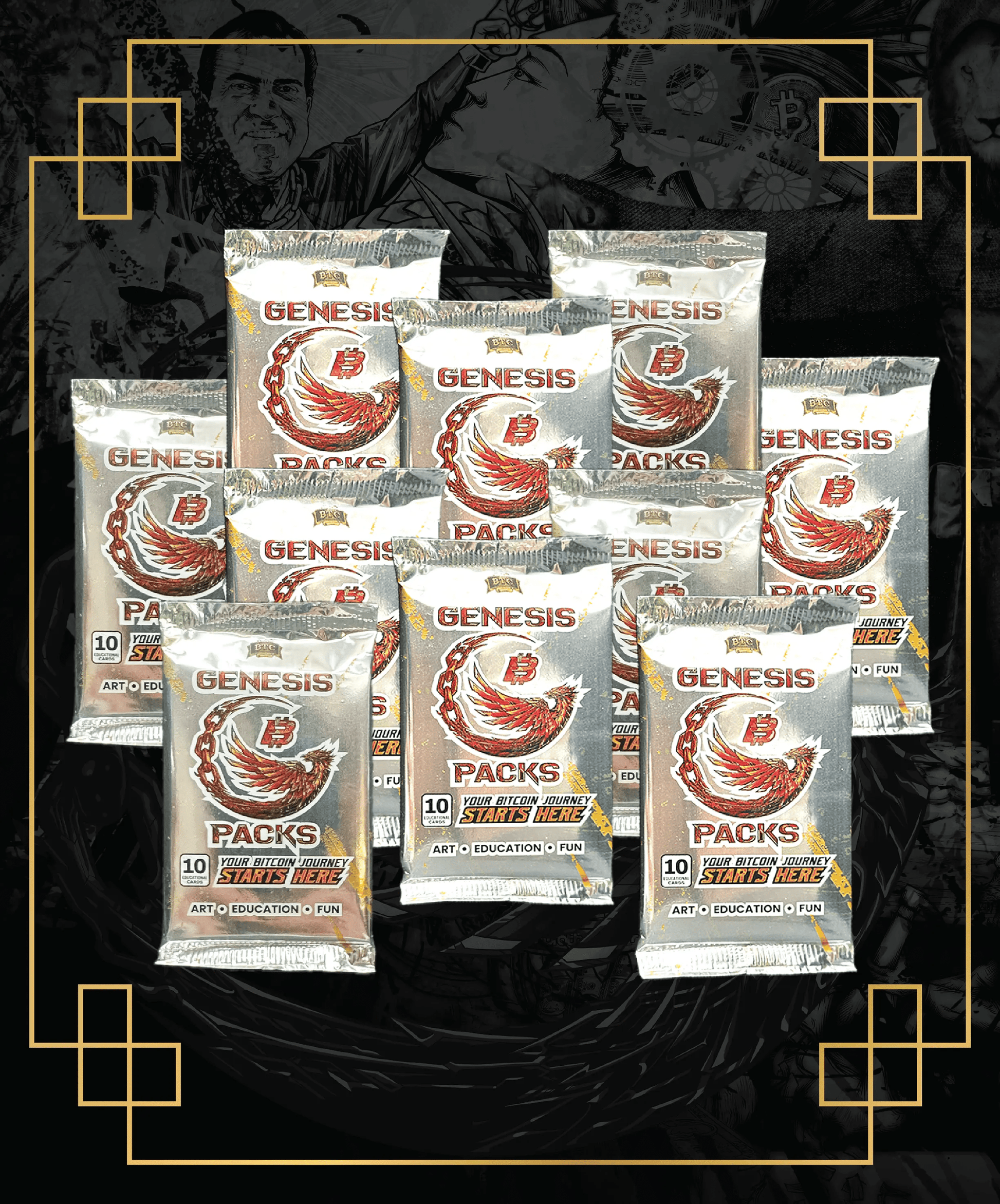 Multiple Genesis Packs on a dark background