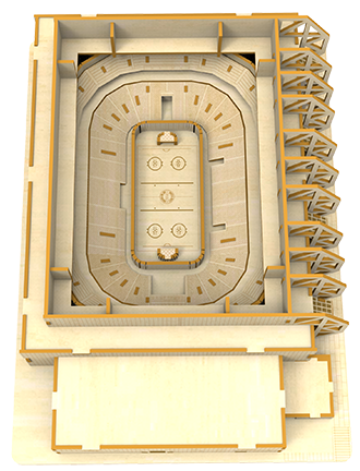 1980 Olympic Herb Brooks Arena Lake Placid Miracle on Ice Wood PZLZ Stadium Puzzle - Scharf Enterprises, LLC