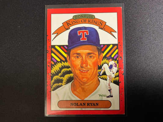 1990 Donruss #665 Nolan Ryan King of Kings No . after INC Error Card
