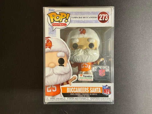 Tampa Bay Buccaneers Santa Claus # 273 Funko Pop! in a Semi-Rigid Protective Case from UltraPro