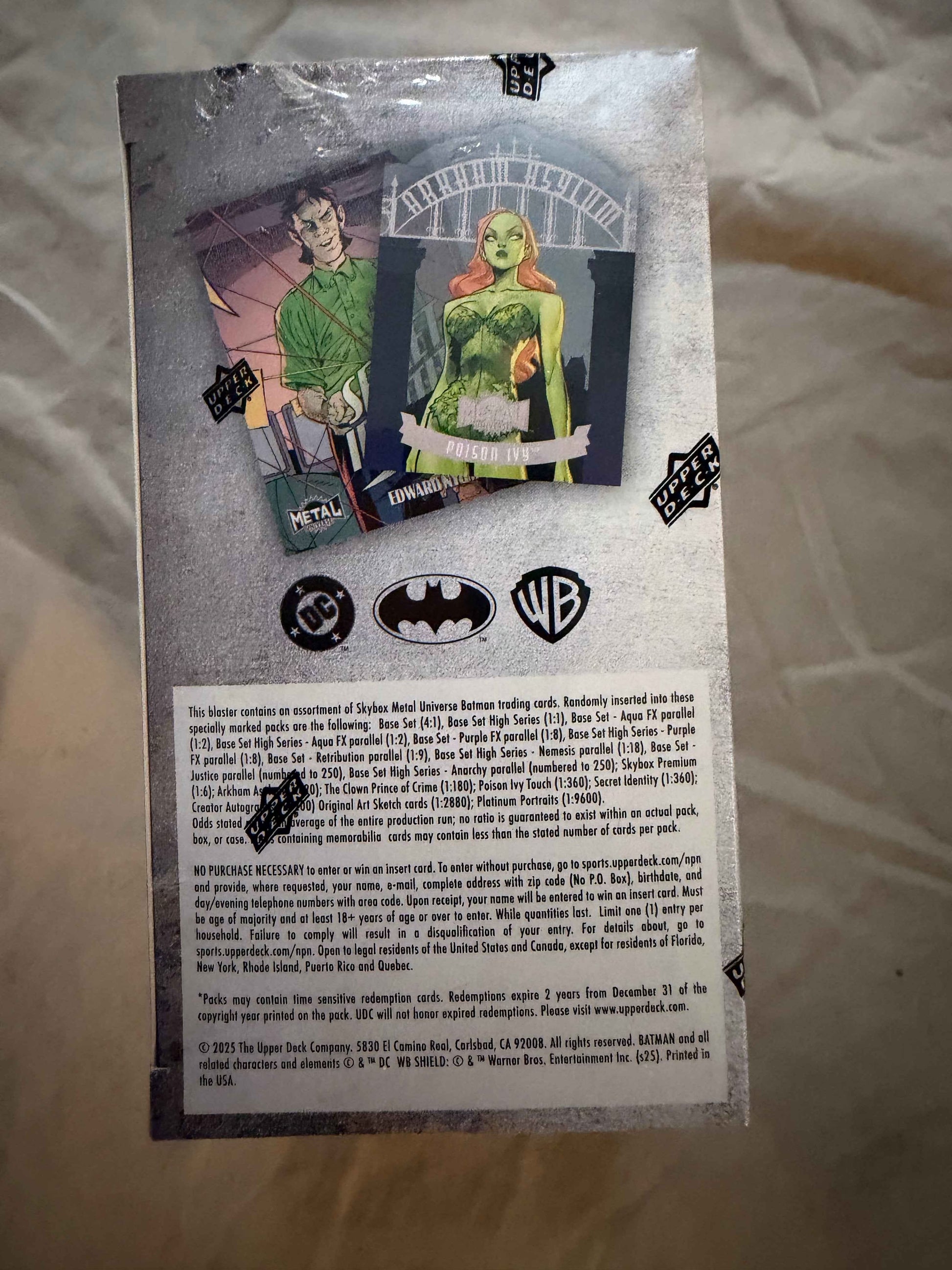 2025 Upper Deck Skybox Metal Universe Batman Factory Sealed Blaster Box