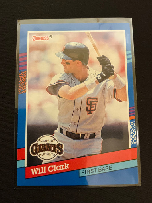 1991 Donruss #86 Will Clark No . After INC Error Card
