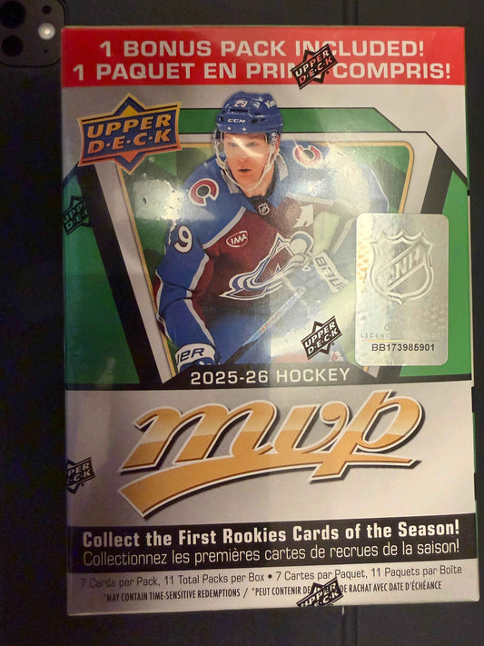 2025-26 Upper Deck NHL MVP Hockey Trading Card Blaster Box
