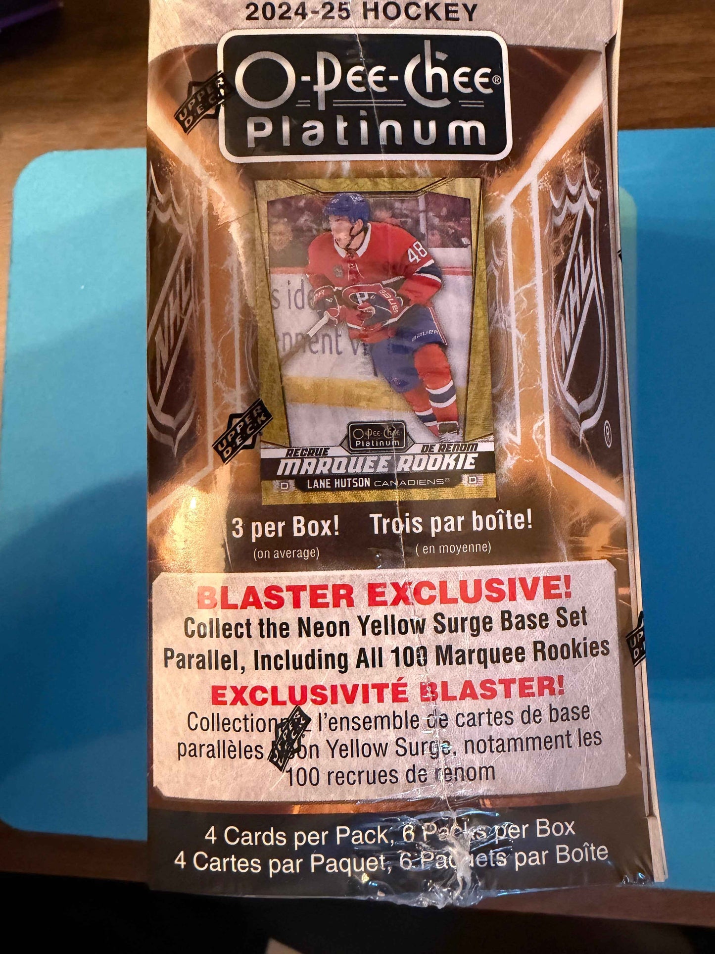 2024-25 Upper Deck O-Pee-Chee PLATINUM Hockey Factory Sealed 6 Pack Blaster Box