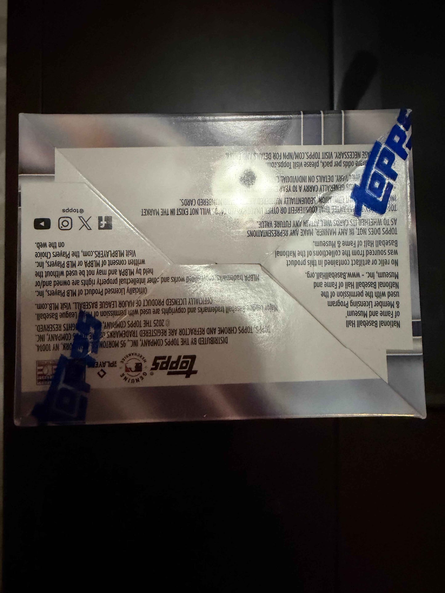 2025 Topps Chrome Baseball Factory Sealed Blaster Box