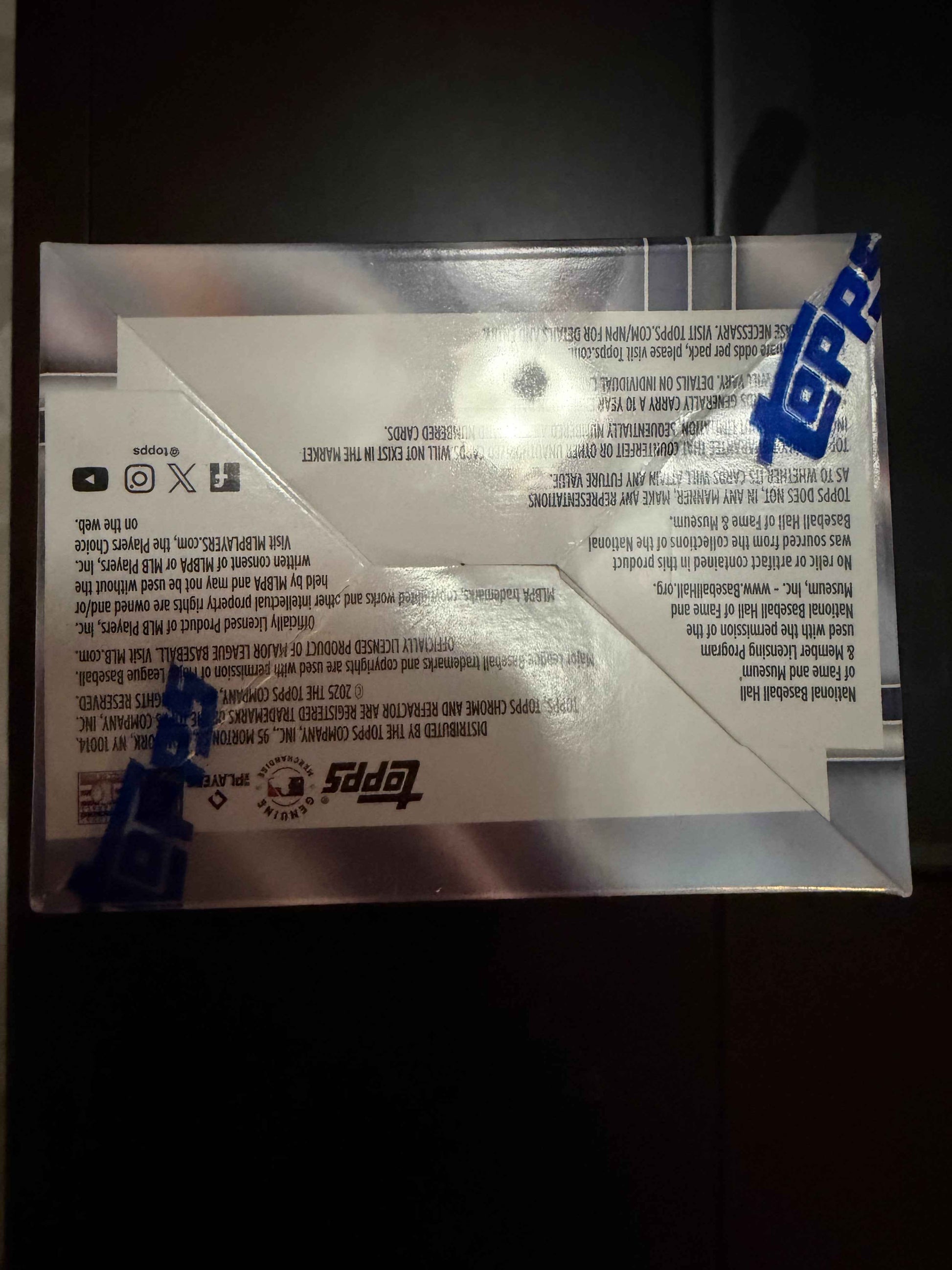 2025 Topps Chrome Baseball Factory Sealed Blaster Box
