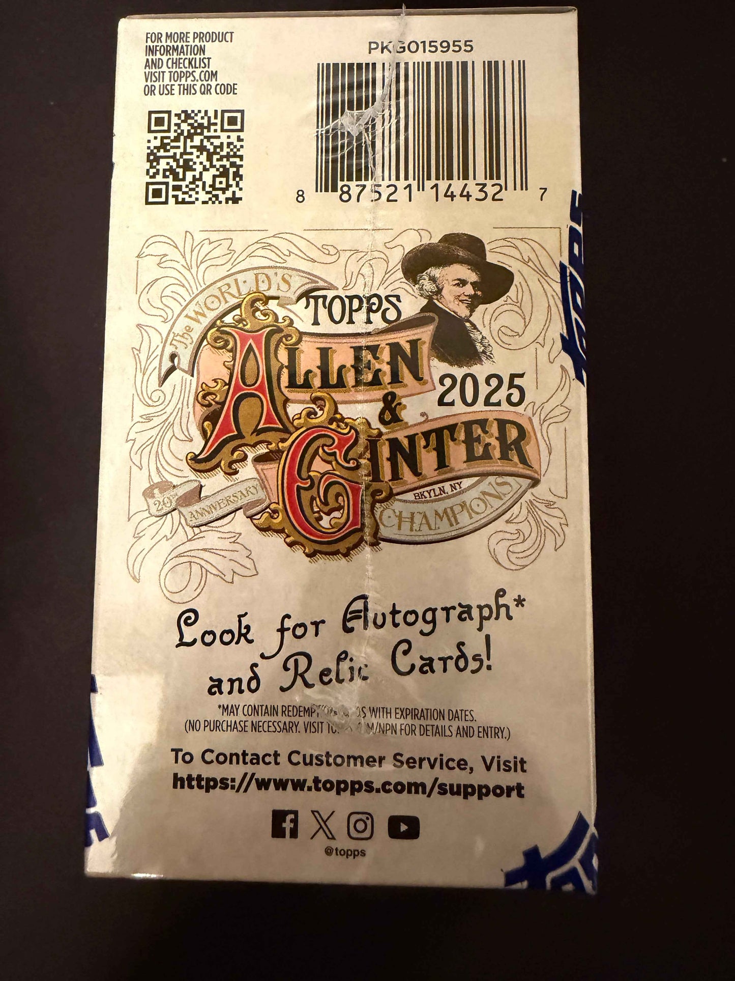 2025 Topps Allen & Ginter 20th Anniversary Baseball Card Blaster Box