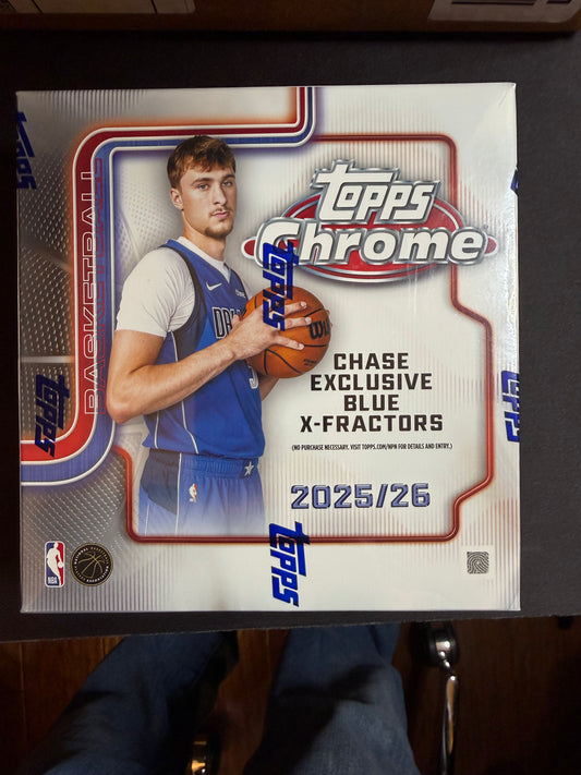 2025-26 TOPPS CHROME MEGA BOX (42 Cards) NBA Basketball Brand New Sealed