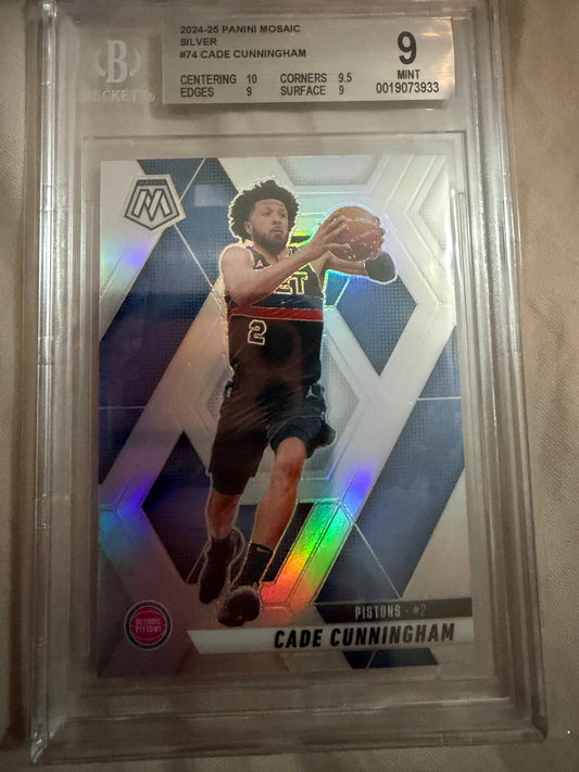 2024-25 Panini Mosaic #74 Cade Cunningham BGS 9.0 Mint Detroit Pistons Card