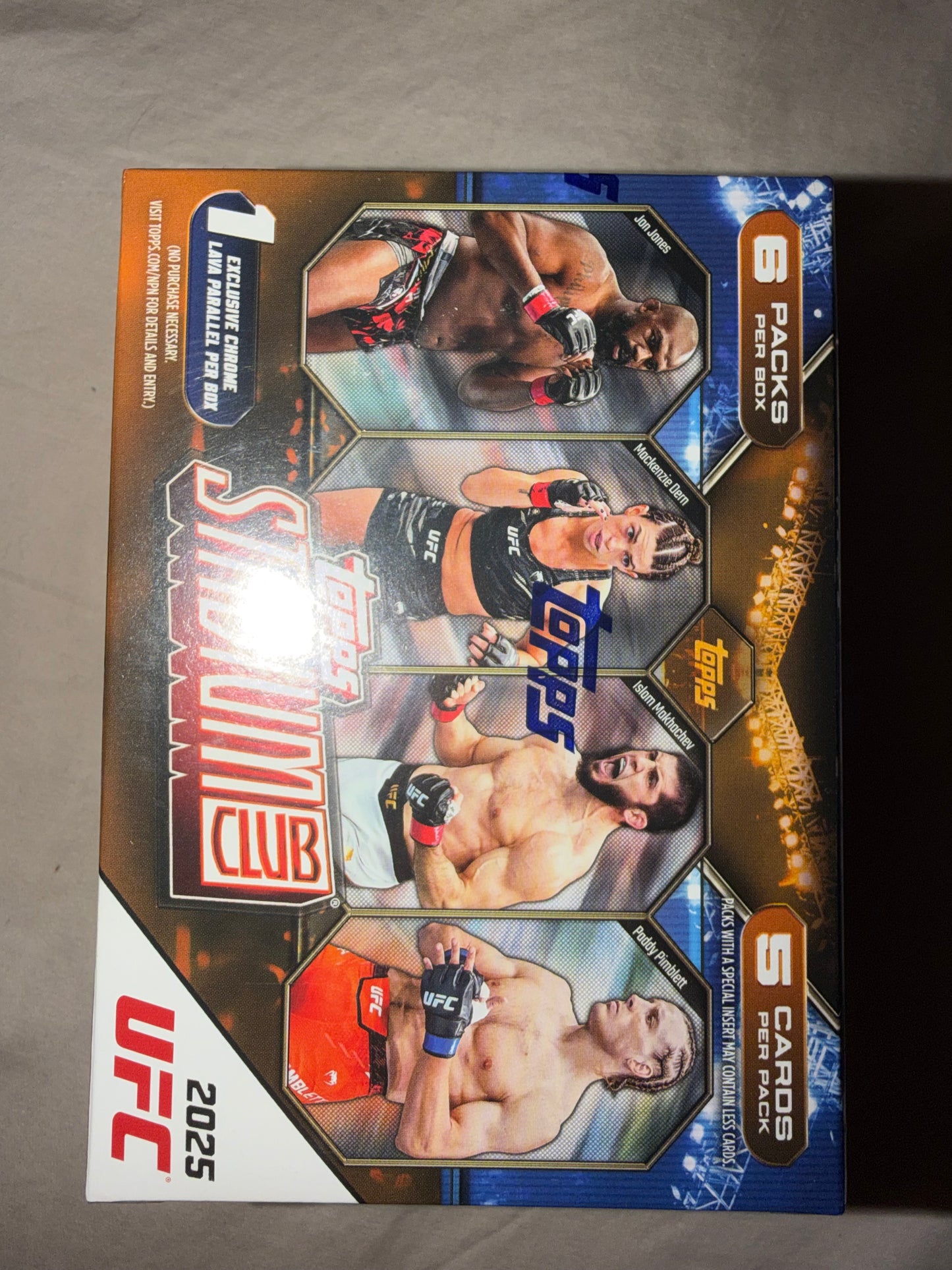 2025 Topps Stadium Club UFC with 3 Exclusive Chrome Xfractor Parralels Mega Box