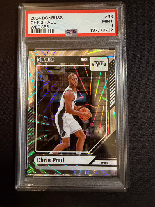 2024 Donruss #38 Chris Paul Wedges PSA 9.0 Mint San Antonio Spurs Card