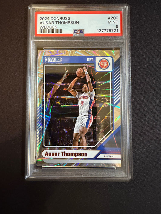 2024 Donruss #200 Ausar Thompson Wedges PSA 9.0 Mint Detroit Pistons Card