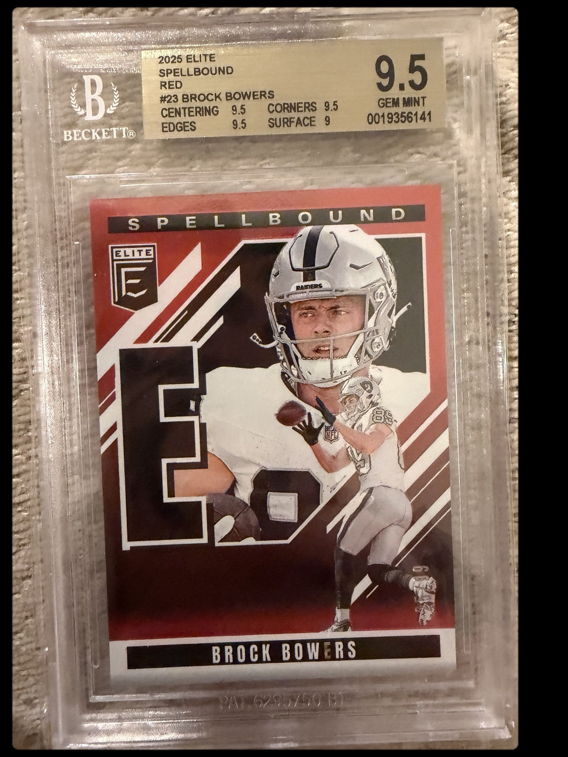 Brock Bowers graded card front