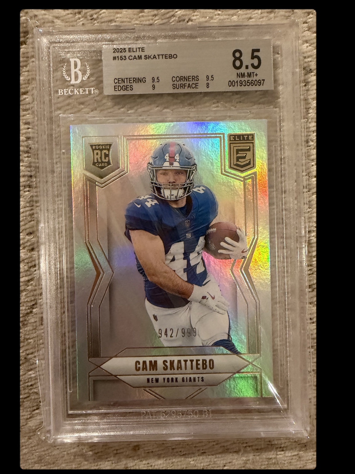 Cam Skattebo graded card front