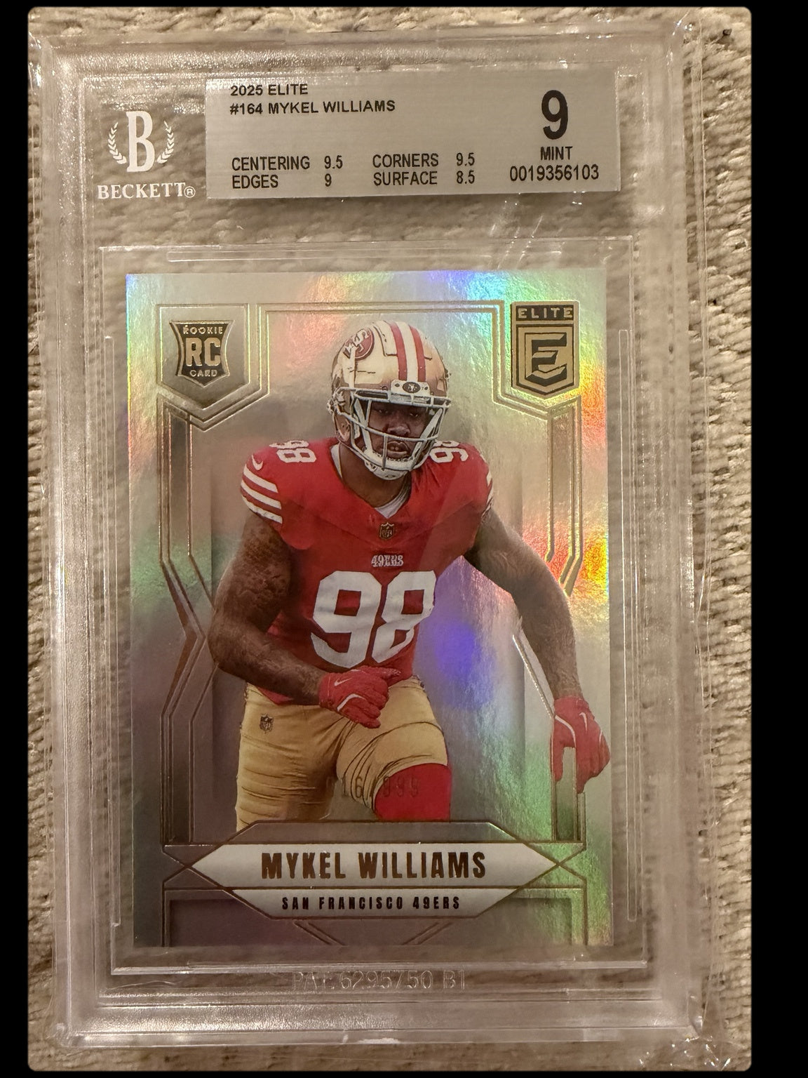Mykel Williams graded card front