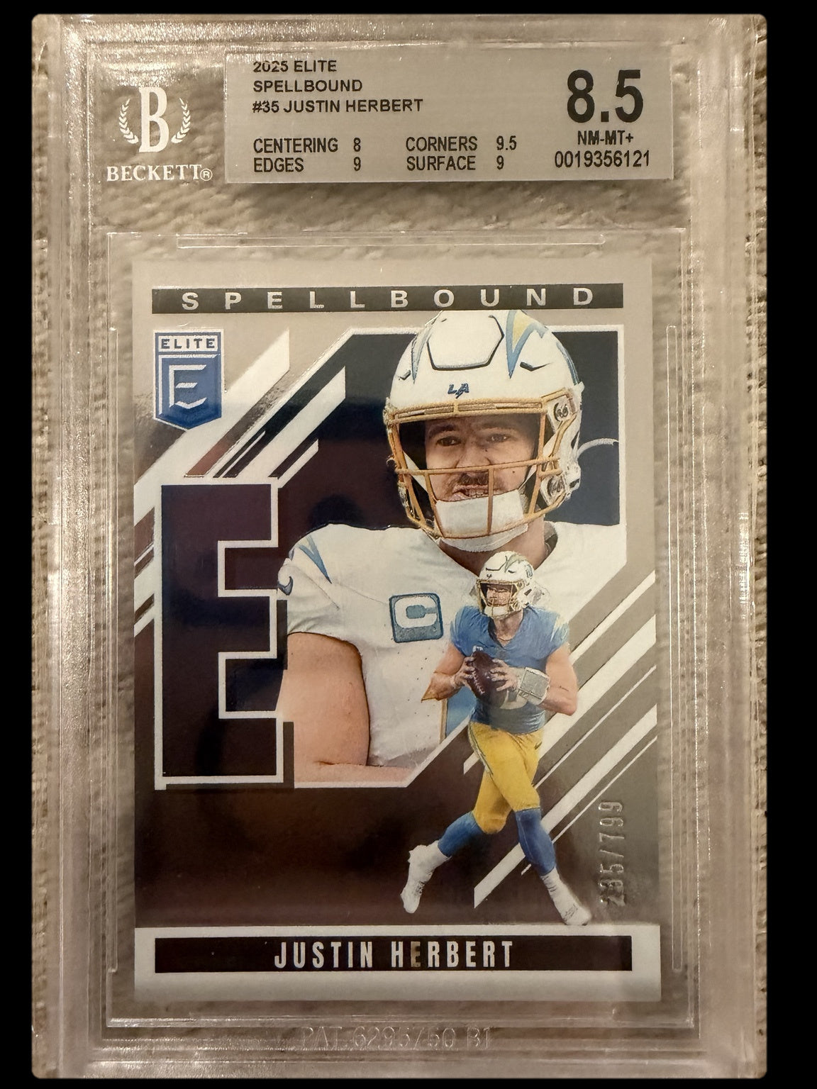 Justin Herbert graded card front