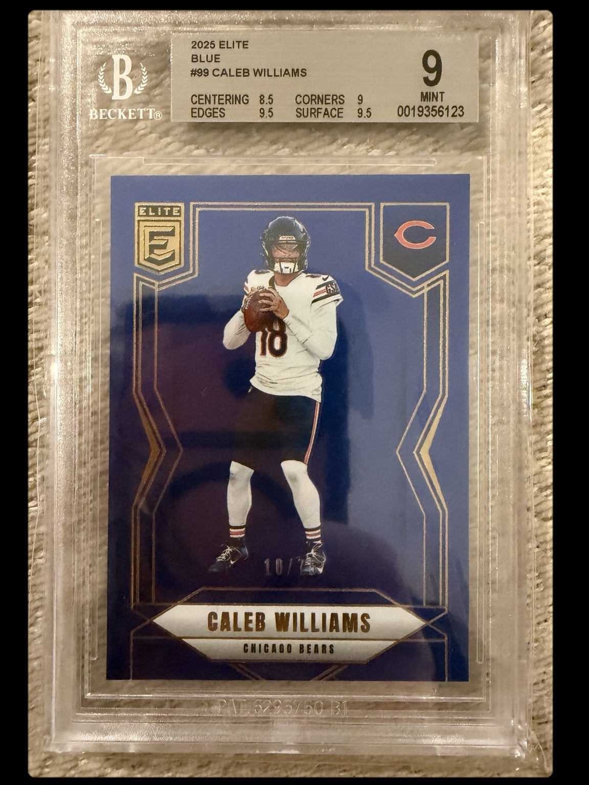 Caleb Williams graded card front