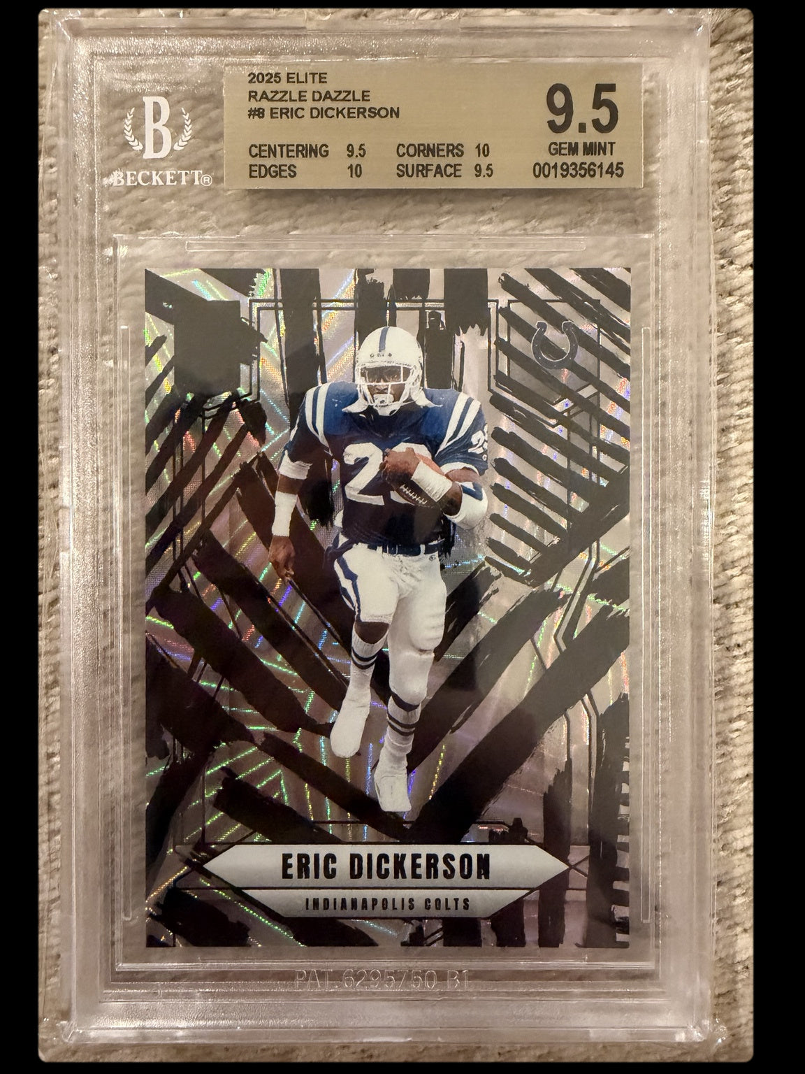 2025 Elite #8 Eric Dickerson Razzle Dazzle BGS 9.5 front