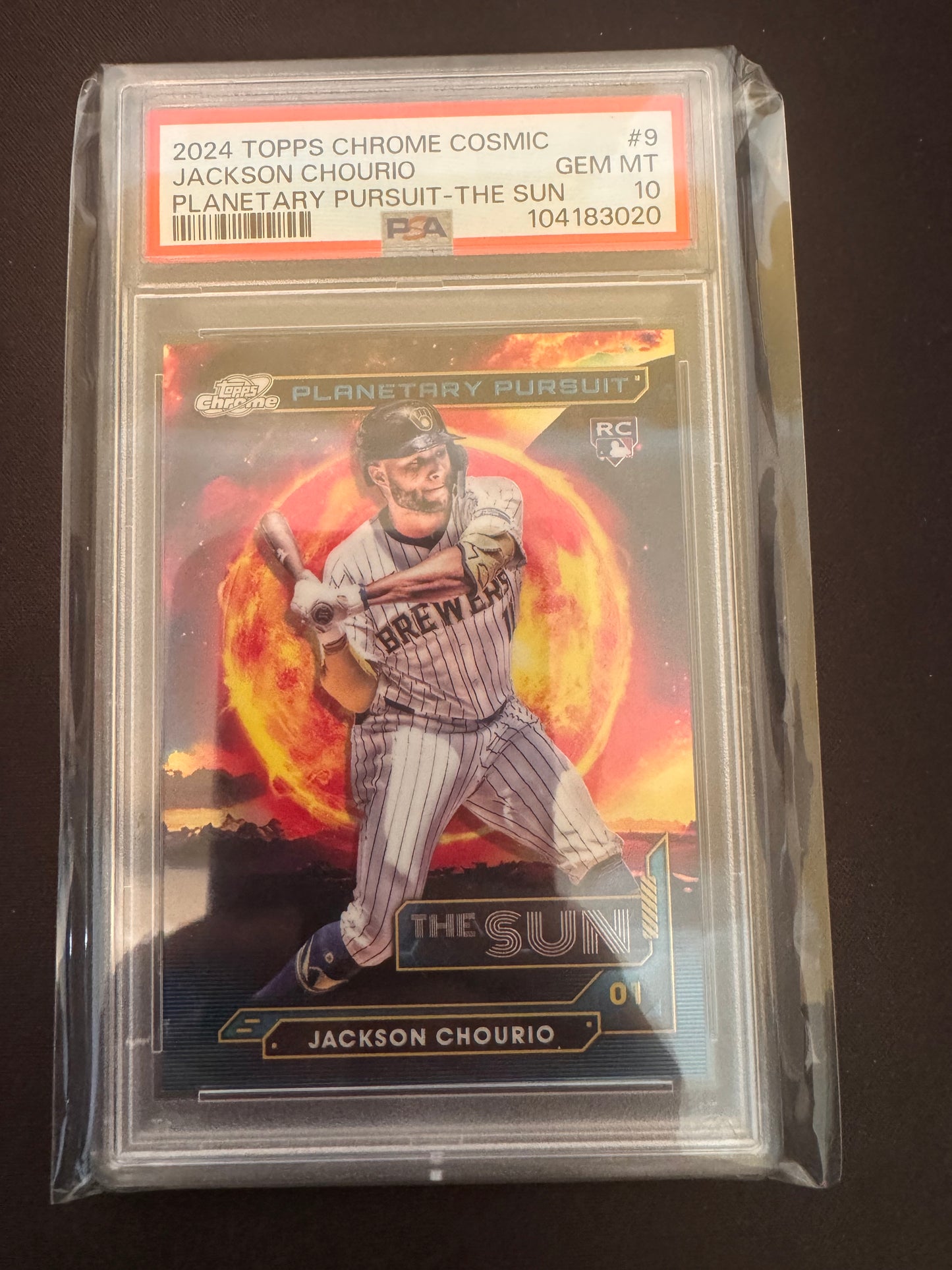 2024 Topps Chrome Cosmic The Sun Jackson Chourio PSA 10