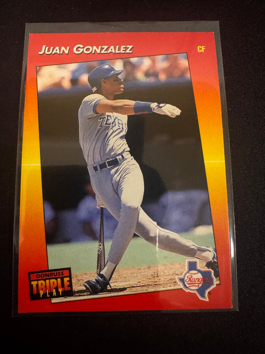 1992 Donruss Triple Play #112 Juan Gonzalez Card