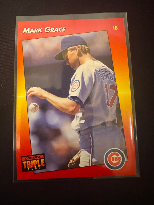 1992 Donruss Triple Play #114 Mark Grace Card