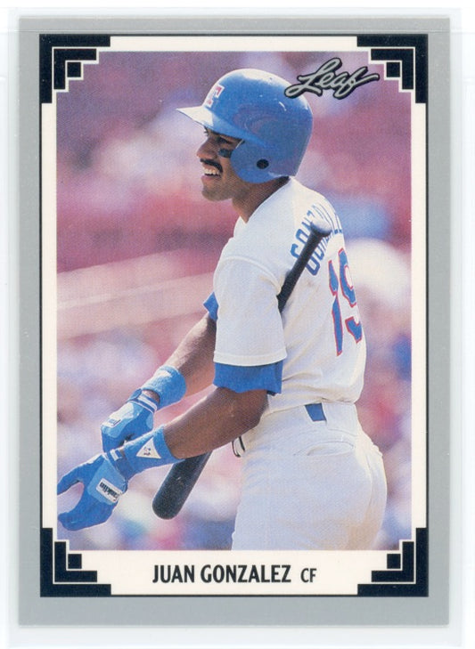 1991 Leaf #119 Juan Gonzalez Card