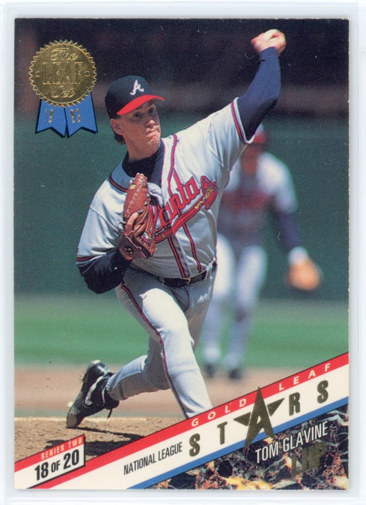 1993 The Leaf Set Gold All-Stars #R18 Jim Abbott/Tom Glavine Card