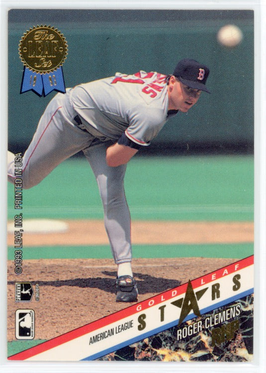 Tarjeta Gold Leaf All-Stars n.° R20 de Roger Clemens y Doug Drabek de The Leaf Set de 1993