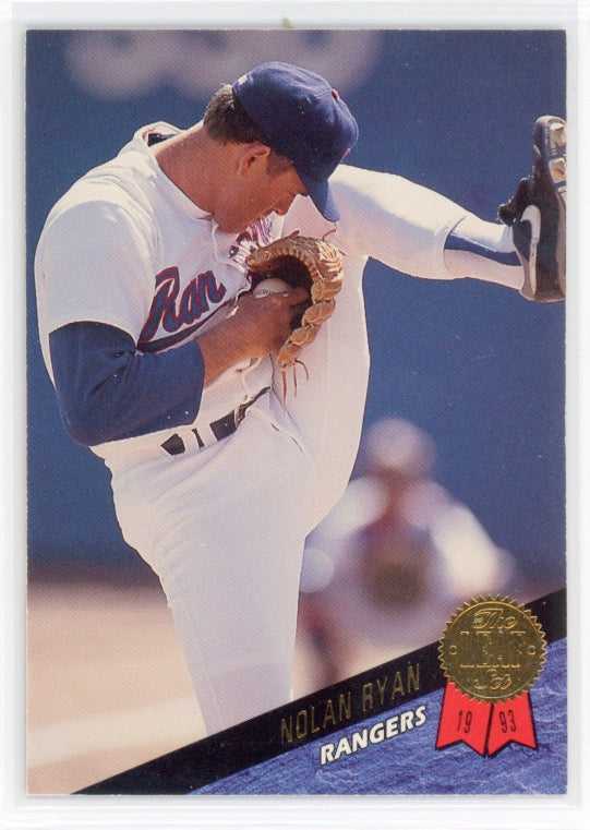 Tarjeta de Nolan Ryan The Leaf Set n.° 115 de 1993