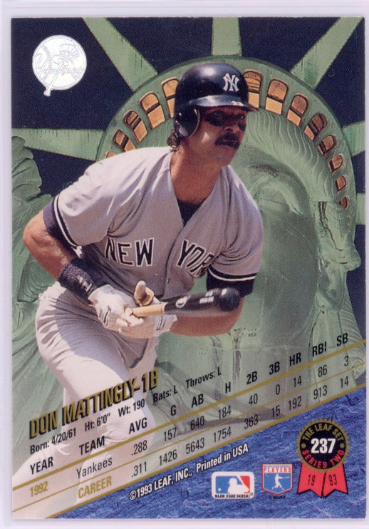 1993 La colección de hojas n.° 237 Don Mattingly