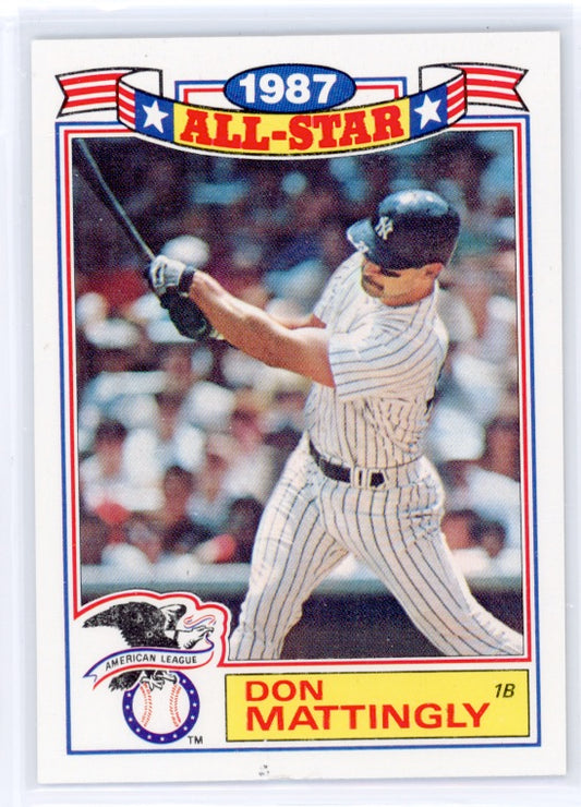 1988 Topps Glossy All-Stars #2 Don Mattingly Card