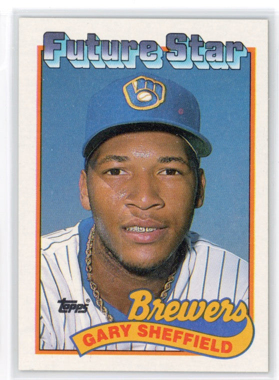 Tarjeta RC Gary Sheffield FS Topps n.° 343 de 1989