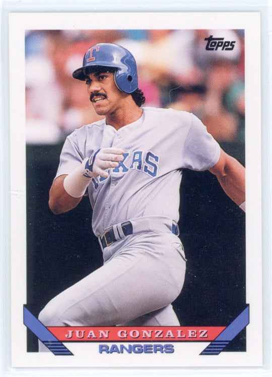1993 Topps #34 Juan Gonzalez Card
