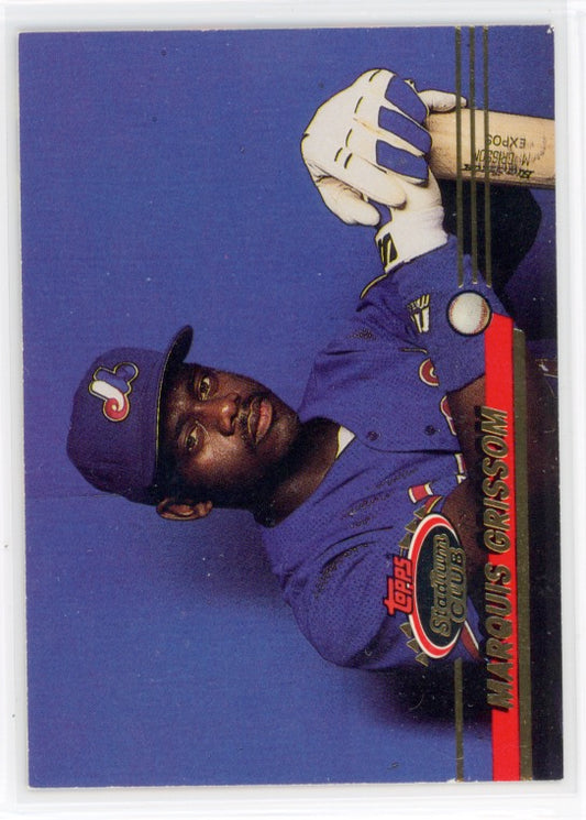 Tarjeta Marquis Grissom n.° 529 del Topps Stadium Club de 1993